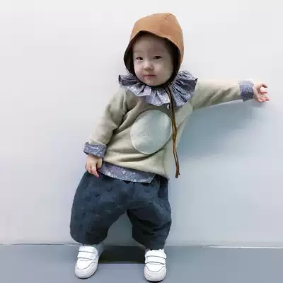 Original children's clothing coat Sweater Knit Women 1-7 years old imakokoni Japanese warm pullover long sleeve 0001