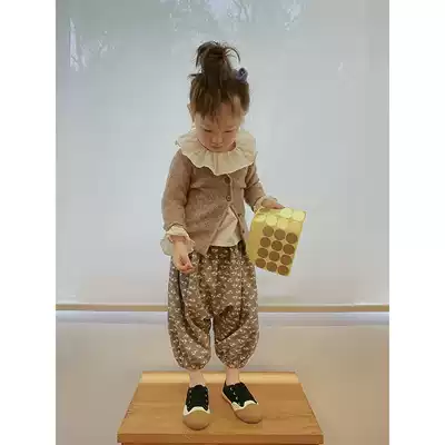 Original Girls Coat Long Sleeve Sweater Knit Autumn and Winter imakokoni Japanese Solid Color Joker Warm 0002