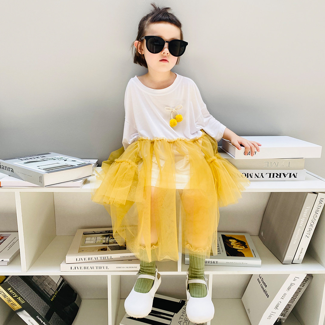 imakokoni children's dress girl princess dresses dress for summer clothes 2021 new children t-shirt a word skirt 21626 -Taobao