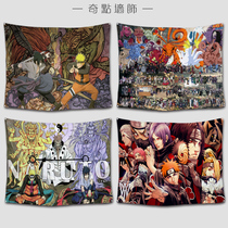 Naruto hanging cloth background cloth decoration custom hanging flag dormitory bedroom wall decoration background cloth wall cloth wall decoration