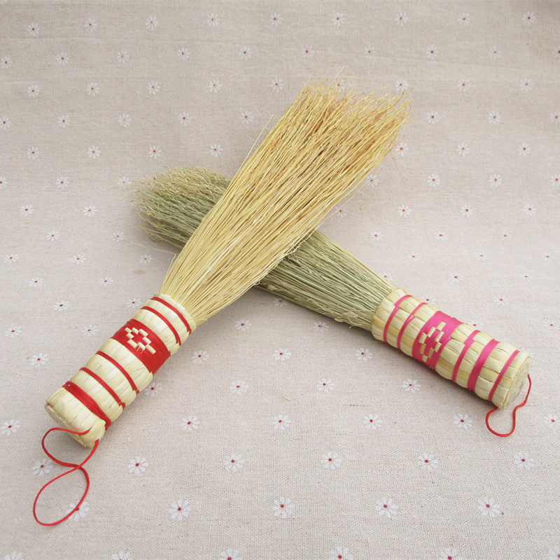 Sorghum Slim Pan Brush Handmade Natural Vegetal Farmhouse Washing pan Cooking Broom Brushed Pan God does not hurt the pan kitchen long handle cleaning