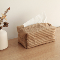 Day Style Cotton Hemp Cloth Art Paper Towel Box minimalist Cebu Recessed Styling Draw Cardboard Box Collection Bag Creative Home Living Room Table