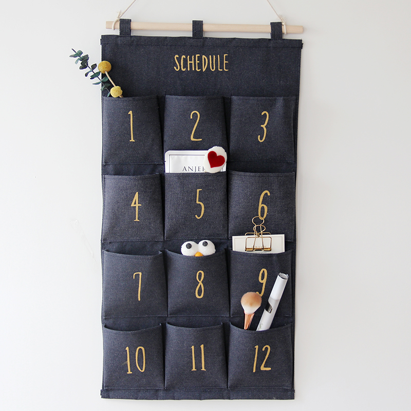 Storage hanging bag wall-to-door mobile phone wall-to-wall bag storage bag Simple students start school dormitory bedroom hanging pocket