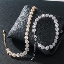 Zircon bracelet fashion simple ins personality niche design female student girlfriends pull adjustment bracelet chain jewelry