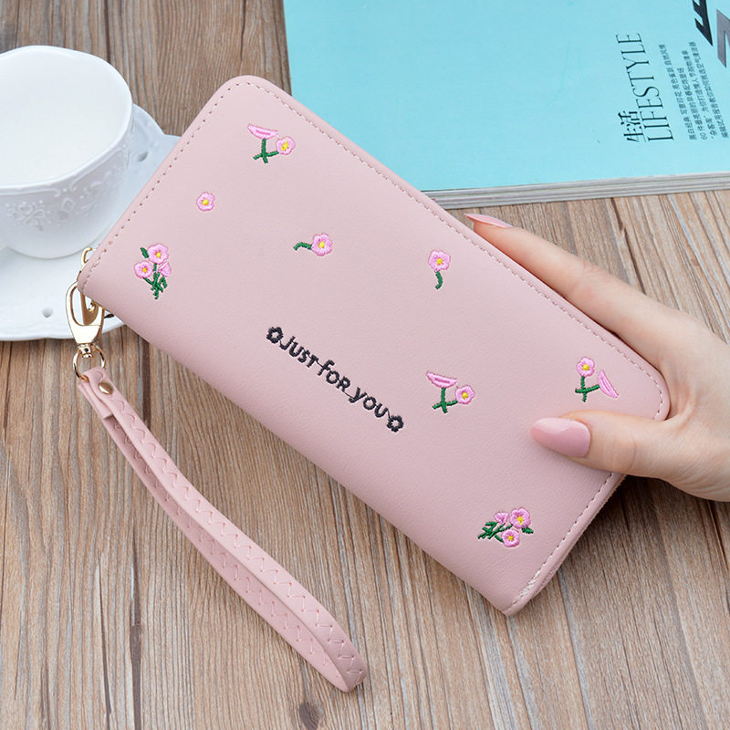 Wallet female long version zipper bag ins Harajuku 2019 new girl heart handbag hipster multifunctional card bag tide