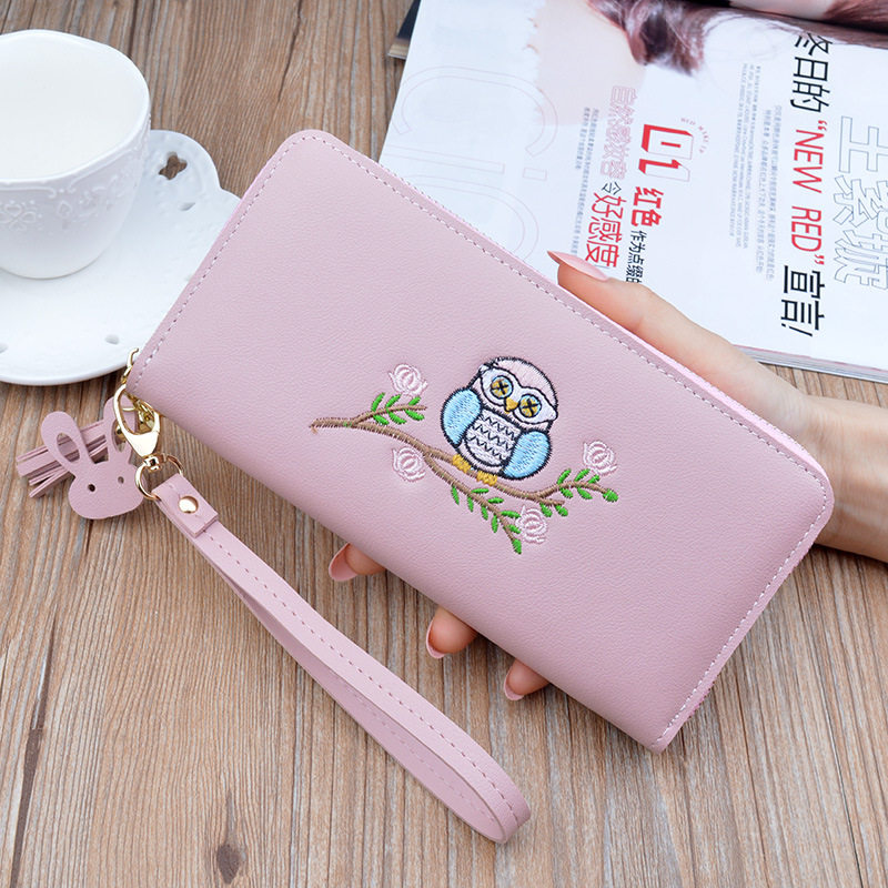 2019 New Large Capacity women's wallet long version wallet Japanese and Korean sweet mobile phone bag fashion small bag hand bag