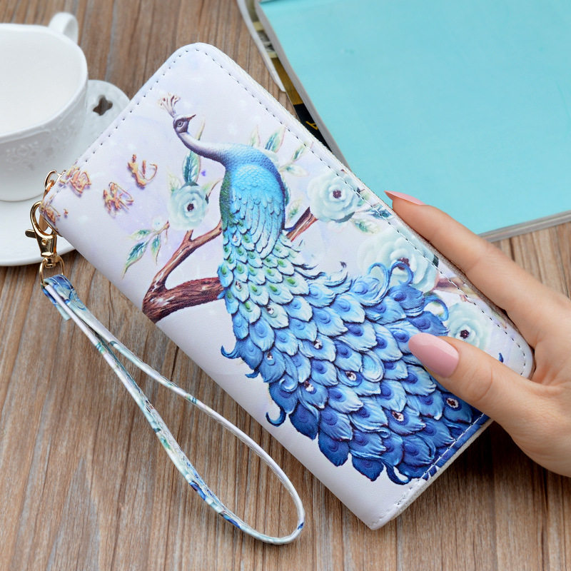 Wallet women's long version 2019 new Japanese and Korean version zipper printing cartoon large-capacity clutch wallet wallet wallet women's tide