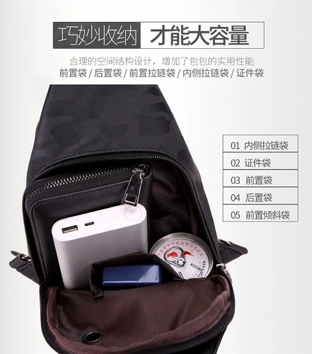 Шоппер, мужская нагрудная сумка, сумка на одно плечо для отдыха, камуфляжный модный рюкзак, ткань оксфорд