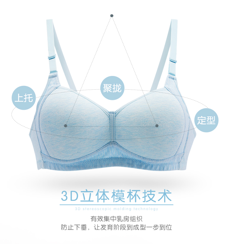 Đồ lót cotton nguyên chất nữ vành nữ đại học nữ sinh trung học 16-17 tuổi phần mỏng phát triển áo ngực sớm áo lót mặc áo dài trắng học sinh