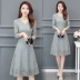 Mùa xuân 2019 và mùa thu mới 30 - 35-45 tuổi Phụ nữ khí chất thanh lịch eo eo tay áo ren - Sản phẩm HOT Sản phẩm HOT