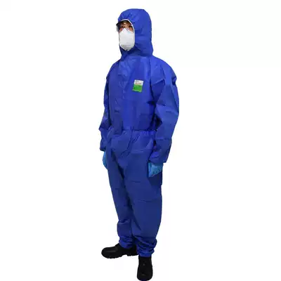 Guanjie GAJ1000 protective clothing(blue)Category 4 and 5 one-piece anti-chemical clothing Anti-dust, anti-chemical and anti-splash