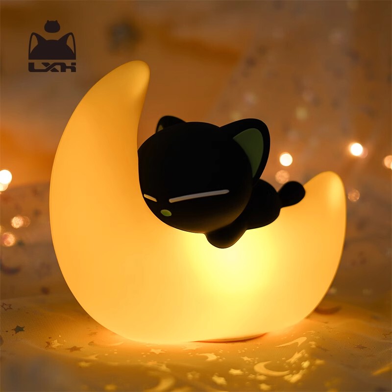 Official Brand Luo Xiaohei Night Light Bedside Lamp Pat Lamp Ornament Atmosphere Gift Yoyo Style Day Trip Universal Official Brand Luo Xiaohei Night Light Bedside Lamp Pat Lamp Ornament Atmosphere Gift Yoyo Style Day Trip Universal
