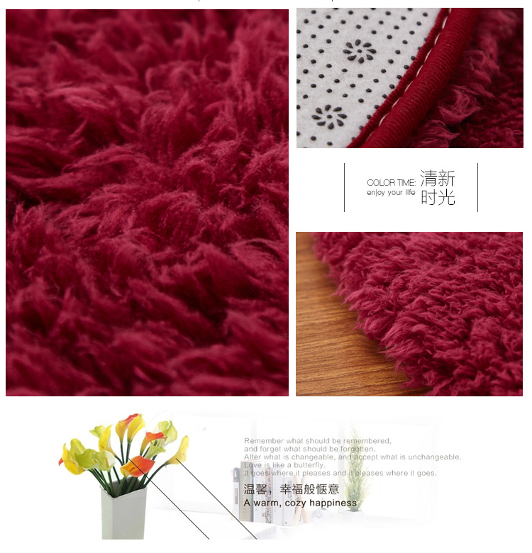 Thảm tròn kiểu Nhật Bản phòng khách phòng ngủ đầu giường chăn dày màu rắn trẻ em thảm máy tính xoay ghế treo giỏ ghế đệm - Thảm thảm long