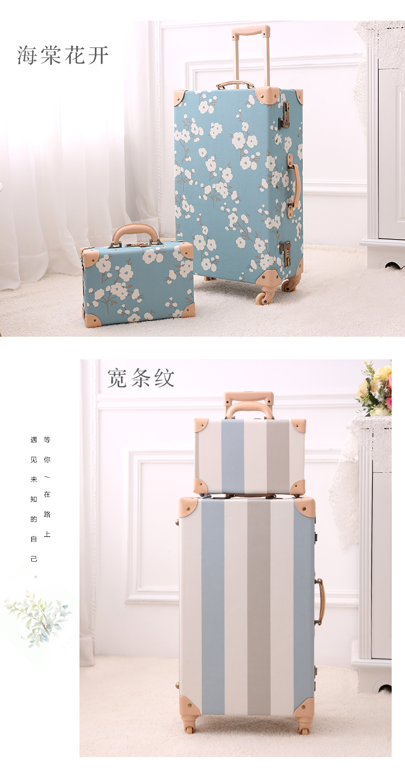 Uniwalker retro vali 24 inch vali 20 inch nam và nữ lên xe 26 inch phổ biến bánh xe đẩy - Va li vali sunny