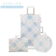 Синий комплект, чемодан, квадратная изогнутая небольшая сумка, 3 предмета