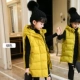 Áo vest nữ mùa thu đông 2018 mới có mũ trùm đầu cho trẻ em trong bộ vest cotton trẻ em lớn trong phần dài của áo khoác nữ thủy triều