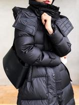 Maje moscoloni down jacket womens winter mid-length 2021 new high-end thickened over-the-knee explosive jacket