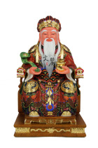 Vingli Buddha Solemn Buddha statue Pure incense camphor carving hand painting Jintun Huang Land Grandpa 16 inches