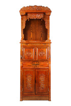 Wenli Buddha with Buddhist shrine Buddhist cabinet Shen building Cabinet Chinese original wood color duck foot camphor Buddhist niche 48 60 68 wide height