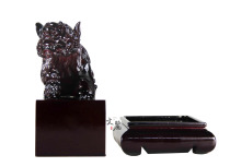 Wen-buddhism appliance Taoism supplies multiplier camphor wood hand-carved red simbalion seal in symbols India