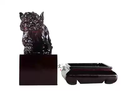 Wenli Buddhist tools Taoist supplies Dharma tools Camphor wood hand-carved red lion seal seal character seal