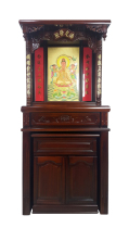 Wenli Buddha has Taiwan high-end mahogany color nanmu Buddhist niche standing cabinet Buddha light Puzhao Shenlou Buddhist shrine 88 wide