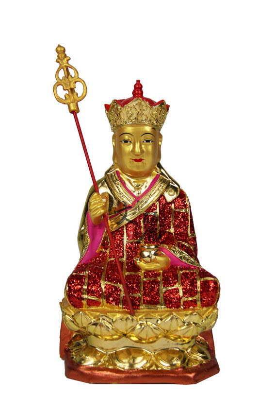 Solemn Buddha statue camphor wood carving Taiwan color gold Ksitigarbha Bodhisattva 8 10 12 16 19 inches