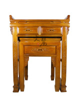 Wenli Buddha Chinese South Elm Yellow Head Four Feet for Table 88 108 128CM Width