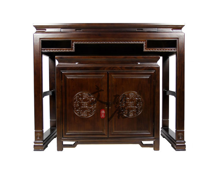 Wenli Buddha with one lotus for the table black sandalwood for the table Shentai Eight Sendai Table 88108128CM wide