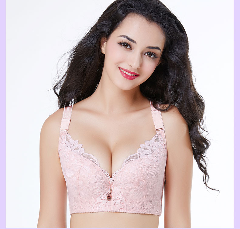 Vòng thép mỏng cộng với phân bón XL áo ngực tụ tập chống chảy xệ ngực lớn đồ lót lớn màu đỏ năm nay áo lót ko gọng