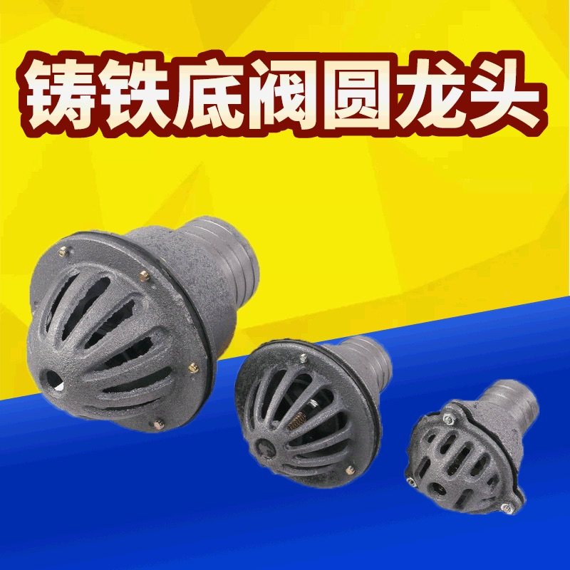 Round cage head bottom valve flower basket head water pump valve check type 32 50110160 1 inch 2 inch 4 inch 6 inches