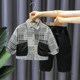 Children's clothing boy autumn suit 2022 new autumn baby casual shirt long-sleeved boy autumn two-piece set