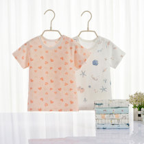Baby pure cotton short sleeve T-shirt child Summer thin baby clothes No bones male and female child short style blouses T-shirt T