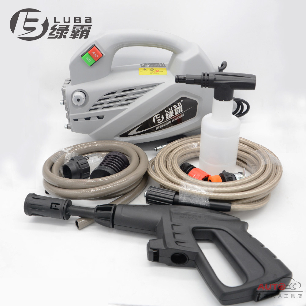 Green overpower LT-210G cleaner Home washing machine Automatic induction of portable pure copper portable high-pressure water pistol pump-Taobao