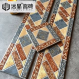 Европейская и американская средиземноморская волноводная плитка 120x600, угловая цветочная линия для коридора, гостиной, плинтуса пола