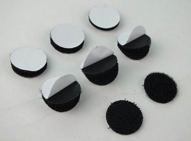 Free Shipping, Punched Round Strong Adhesive Velcro, Hook and Loop Fastener, Letter Patch Fastener, Nylon Fastener, Self-Adhesive