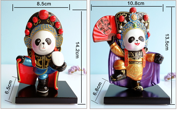 Quà tặng du lịch đặc biệt Tứ Xuyên Panda Món quà phong cách Trung Quốc để gửi gốm thủ công nước ngoài Tứ Xuyên opera thay đổi mặt trang trí Kung Fu trang trí phòng khách nhỏ