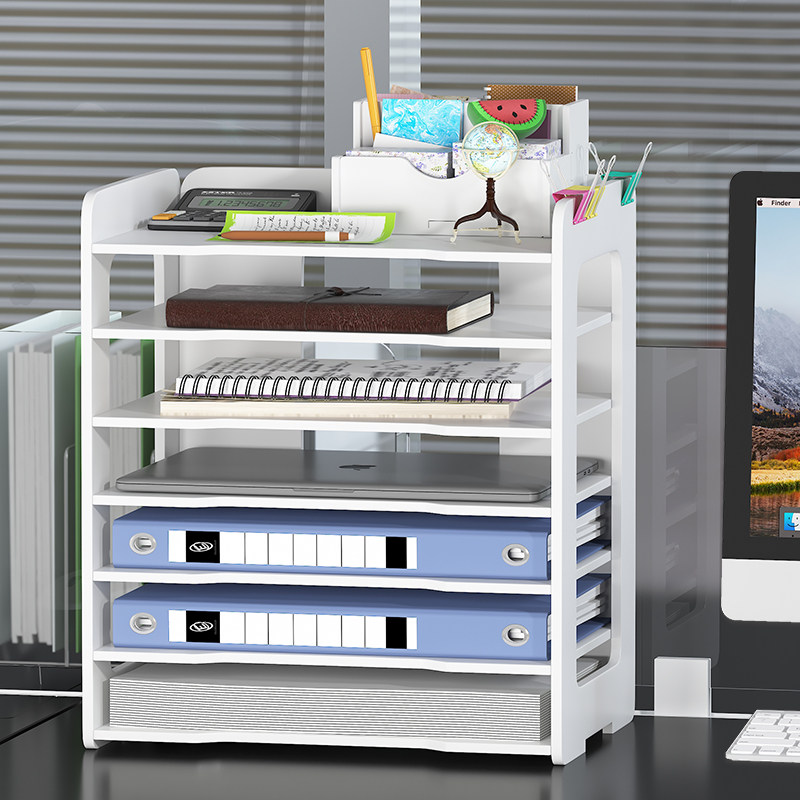 File collection box desktop file frame holds shelf desk multi-layer bookframe folder folder