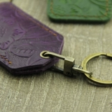 Кожаный маленький картхолдер ручной работы, защитный чехол, брелок, для удостоверения личности