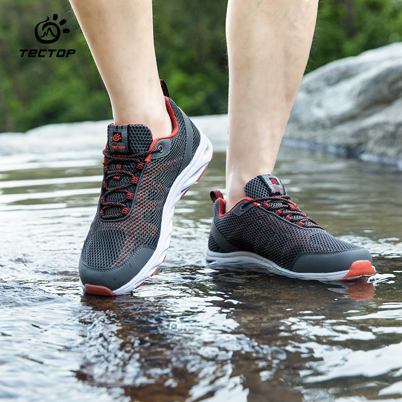 Exploring the extension of the creek shoes men and women mesh fishing shoes spring and summer breathable quick-drying hiking wading shoes non-slip mountaineering casual shoes