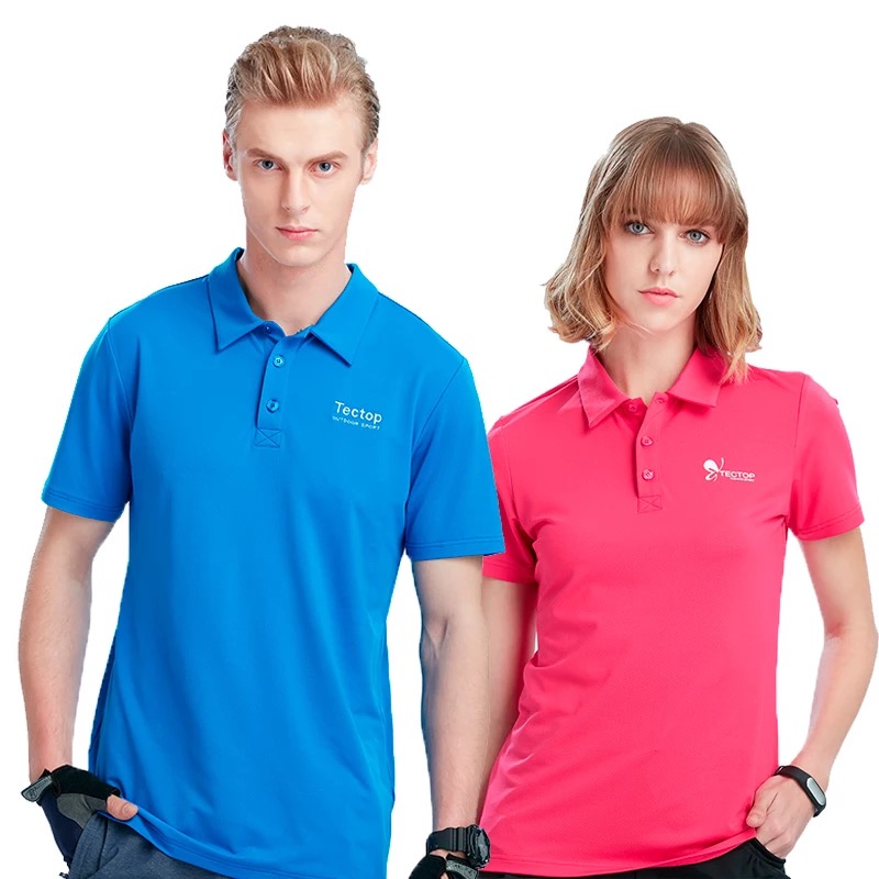 Exploration outdoor quick-drying clothes men's short-sleeved summer sports running quick-drying T-shirt women's lapel breathable mountaineering quick-drying clothes