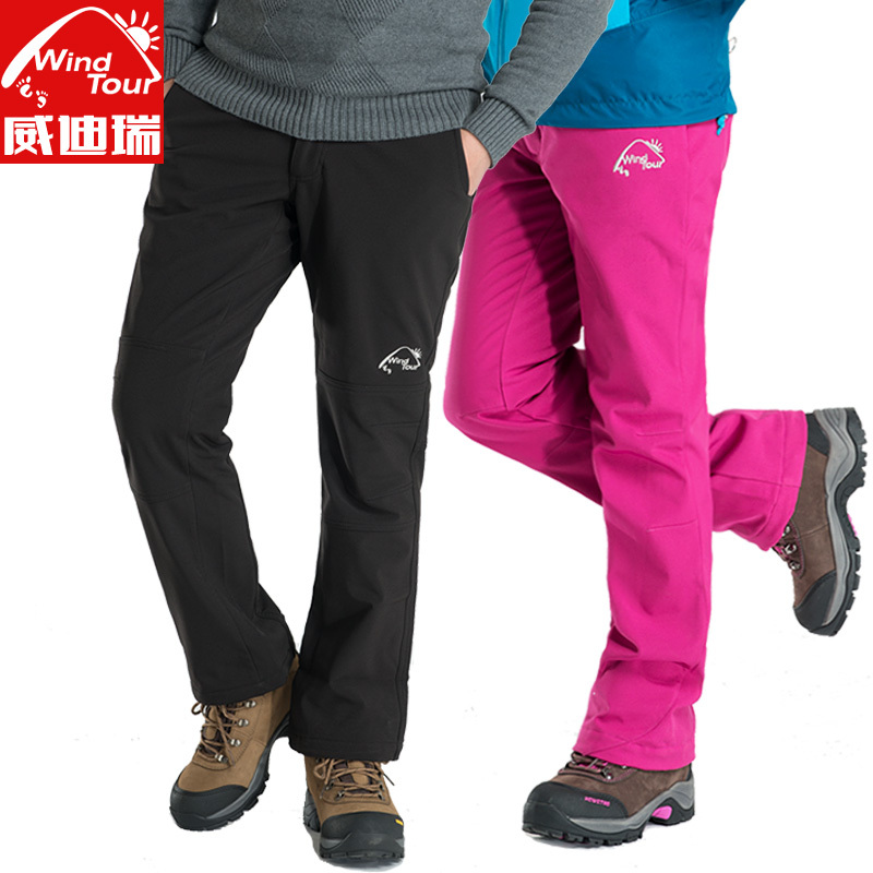 Wind Tour Weidi Rui Outdoor Men and Women Couples Mountaineering Pants Windproof Warm Pants Soft Shell Pants