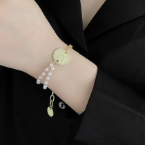 Pearl chain ins niche design bracelet Korean version simple cold wind hand string High-end sense of personality hand jewelry