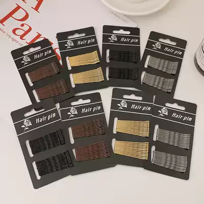 24 packs of simple and wild word clip temperament retro small hairpin female metal adult exquisite French bangs clip