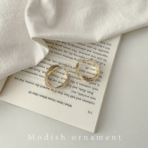 925 silver circle earrings out of the wild simple personality cold wind earrings small and exquisite round face thin earrings