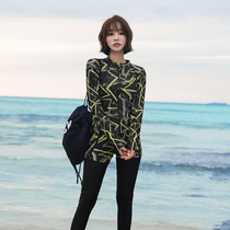 Hot spring wetsuit Swimsuit Female full body one-piece split long sleeve trousers Surfing jellyfish snorkeling three or four-piece set