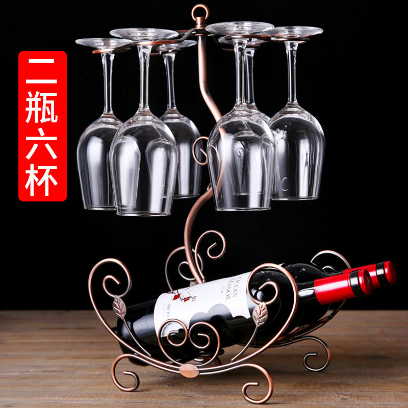 Upside-down red wine glass rack creative red wine rack personality wrought iron European wine rack decoration wine rack goblet cup rack