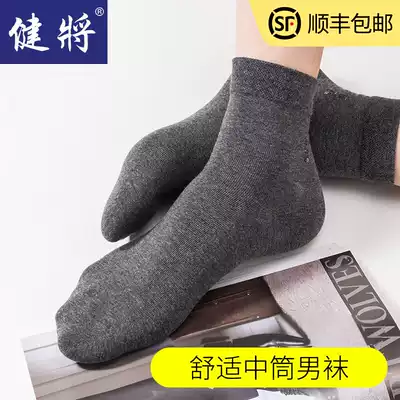 Jianjiang men's socks business leather shoes socks dark summer thin breathable sweat-absorbing tube socks men's elastic cotton socks