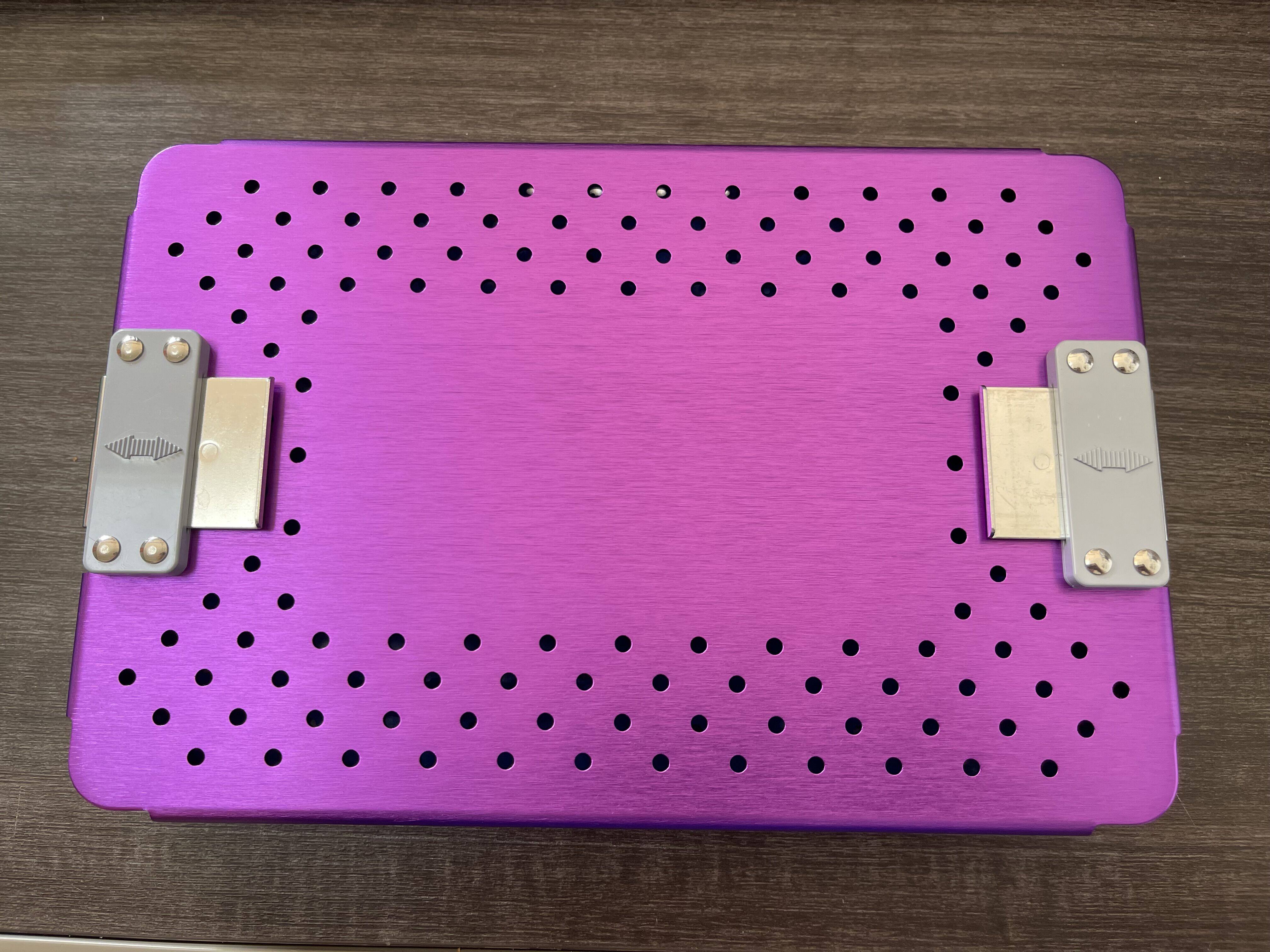 硅胶器械消毒盒ZR-BOX-005 不锈钢铝合金器械灭菌盒23*15*3cm