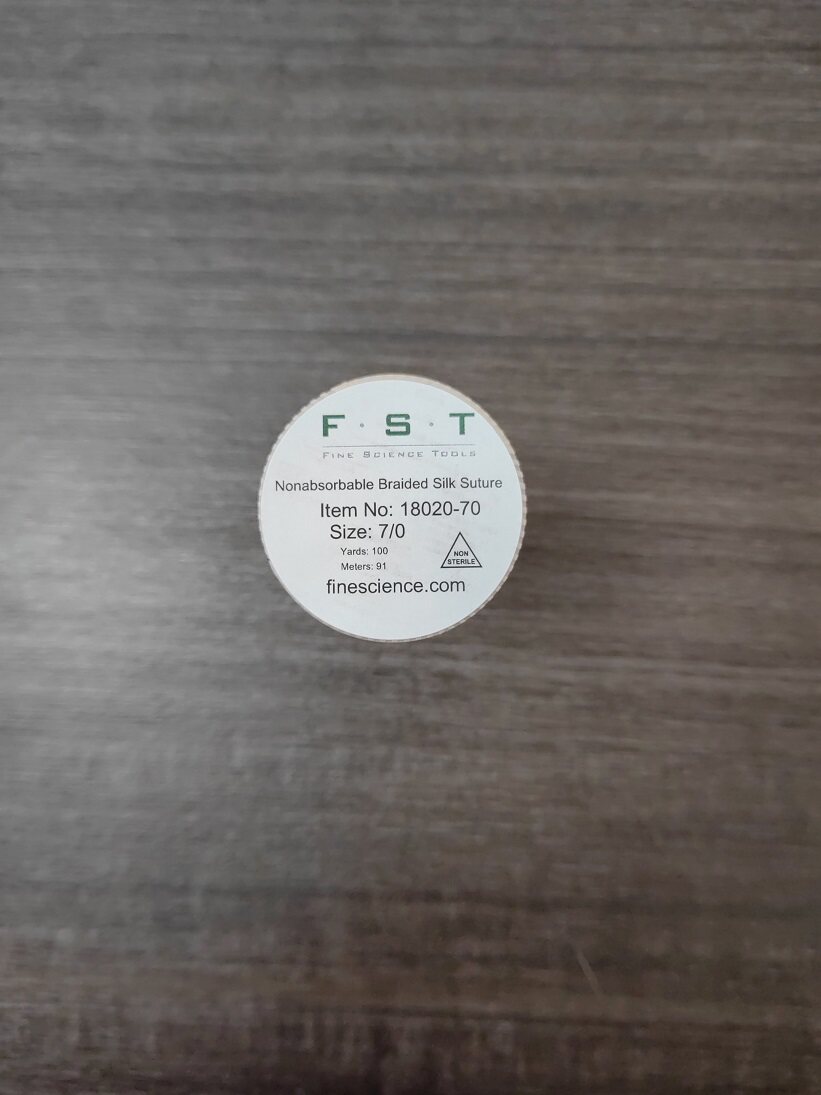 FST缝合线18020-70 编制丝绸缝合线7/0 动物解剖缝合线0.05mm